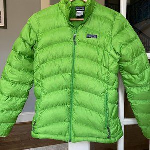 Bright Green Patagonia Puffer Coat - Women's Size Small